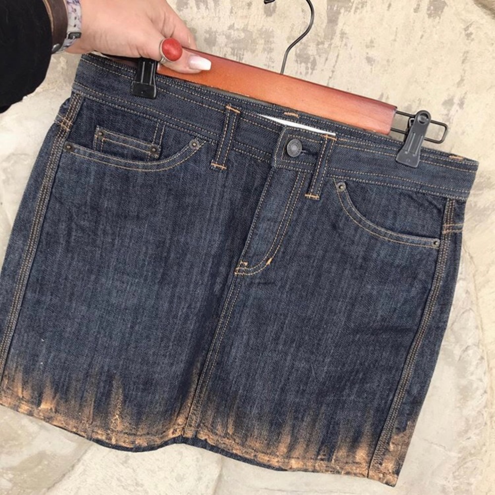 Gap Denim Skirt w/ Painted Gold